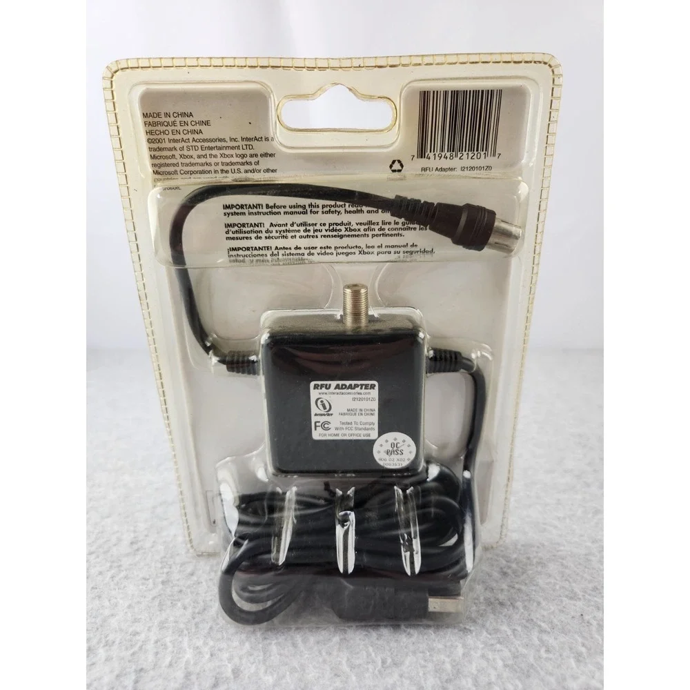 Vintage Sealed RFU Adapter Connects Xbox‎ Console to Television Set TV Connector